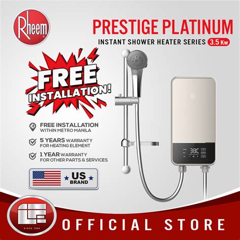 Rheem Rtle 35p 1 Prestige Platinum Instant Water Heater 3 5kw Lazada Ph