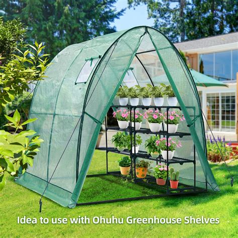 Ohuhu Portable Tunnel Greenhouse Outdoor Heavy Duty Small Walk In