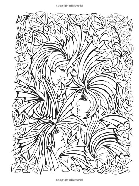 Creative Haven Fanciful Faces Coloring Book Coloring Pages Coloring