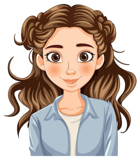 Ni A Sonriente Con El Cabello Trenzado Vector Gratis