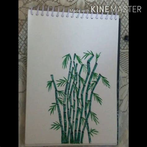 Bamboo Tree Pencil Drawing