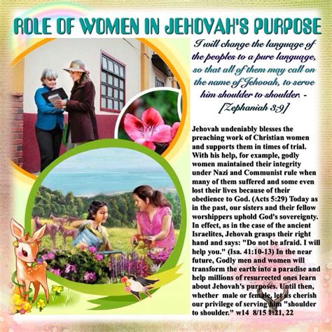 Role Of Women In Jehovahs Purpose I Will Change The Language Of The