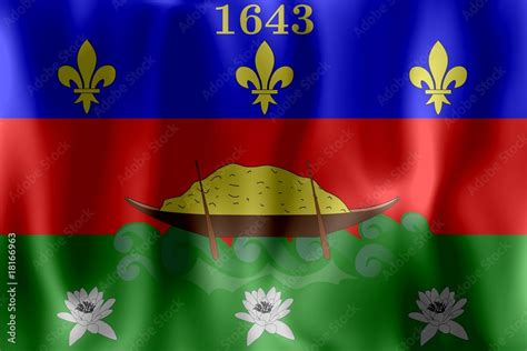 drapeau flottant guyane francaise flag Stock Photo | Adobe Stock