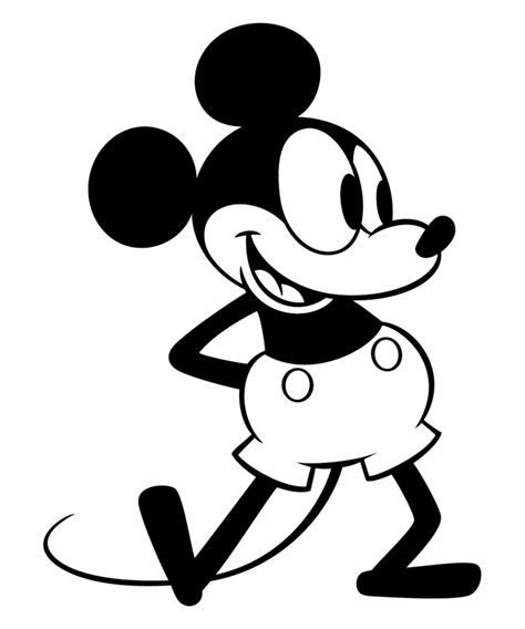 Mickey Mouse Black And White Clipart