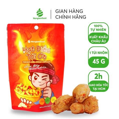 Hạt điều Tỏi ớt Nonglamfood Túi 45g