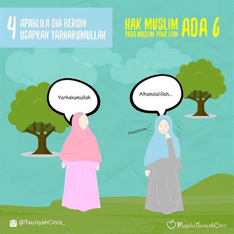 Majelis Tausiyah Cinta On Instagram 4 Menjawab Hamdalah Saat Bersin