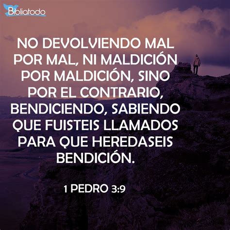 1 Pedro 39 Rv1960 No Devolviendo Mal Por Mal Ni Maldición Por