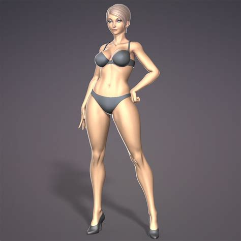 Female Stylistic Base Body Character 3D Model TurboSquid 1217382