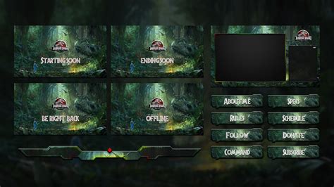 Jurassic World Park Twitch Overlay Template Free Twitch Overlay