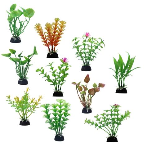 10 PCS PLANTE Artificielle Mini Plantes Artificielles Usine Aquatiques