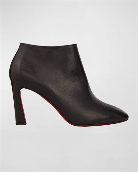 Christian Louboutin Eleonor Red Sole Ankle Booties Black Editorialist