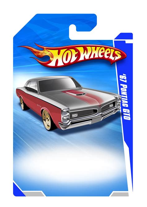 Hot Wheels Template Pontiac GTO | Hot wheels, Hot wheels birthday, Card ...