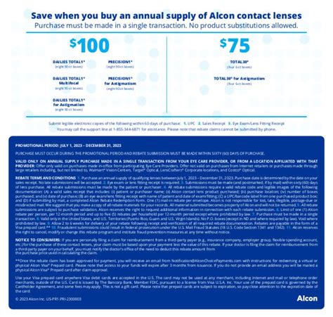 Alcon Repurchase Rebate Save Up To On Your Alcon Contact Lens