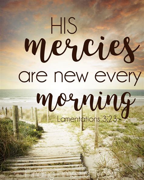 Printable Bible Verse Lamentations 3 23 His Mercies Are New Every