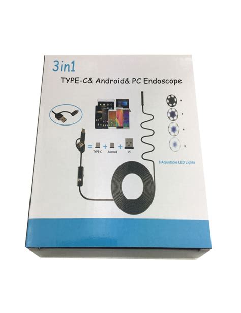 Cámara Endoscópica Tubo Serpiente USB Type C MicroUSB USB HD