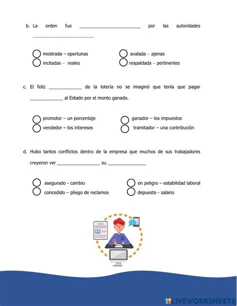 Oraciones Incompletas Razonamiento Verbal Worksheet Live Worksheets