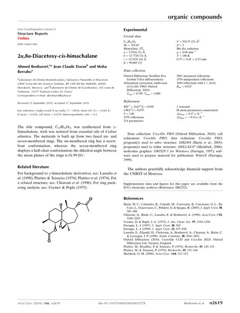 Pdf Diacetoxy Cis Himachalane