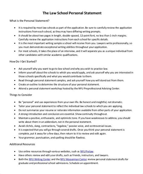 FREE 7+ Sample Law School Personal Statement Templates in PDF | Law school personal statement ...