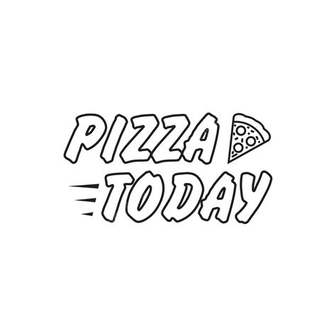 Gambar Pizza Hari Ini Font Seni Tulisan Tangan Png Vektor Png Efek Teks