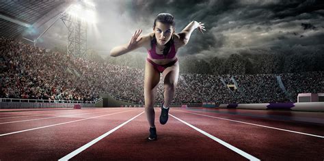 Female Athlete Sprinting Photograph By Dmytro Aksonov Fine Art America