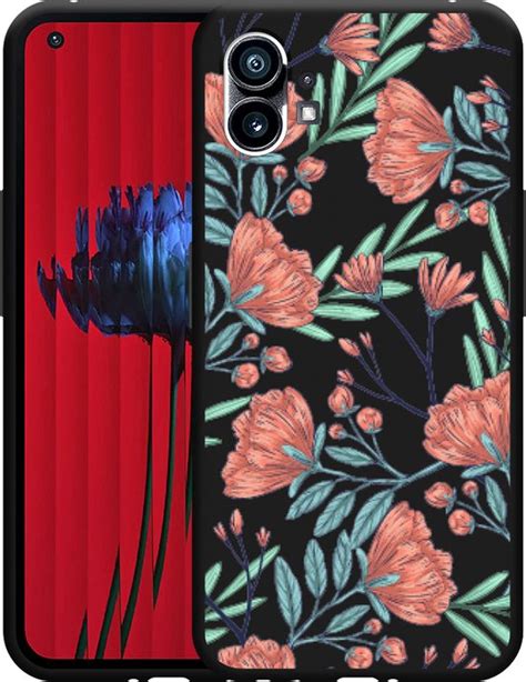 Hoesje Geschikt Voor Nothing Phone 1 Zwart Poppy Roses Bol