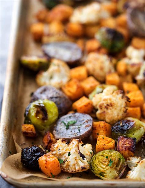 Sheet Pan Oven Roasted Vegetables The Chunky Chef