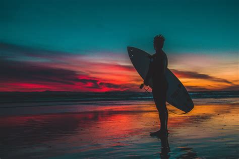 Surfing Sunset Wave Water Skimboarding Wallpaper Take Better Photos Photography