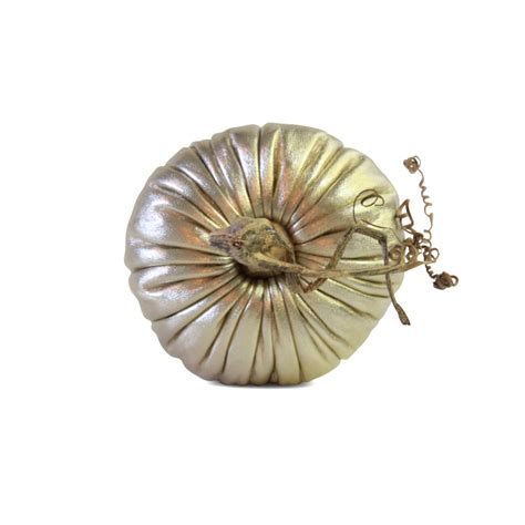 Gold Pumpkin Decoration | Metallic Gold Décor | Plush Pumpkin