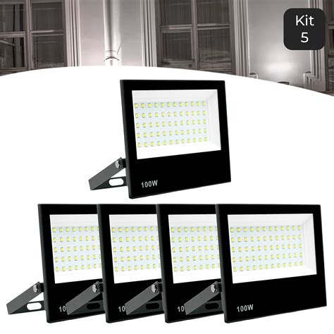 Kit Refletor Led Smd W Holofote Bivolt Prova D Gua Ip Cor De