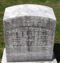 Emma Rebecca Ochenreiter 1852 1852 Mémorial Find a Grave