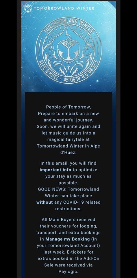 New Info For Tml Winter Tomorrowland