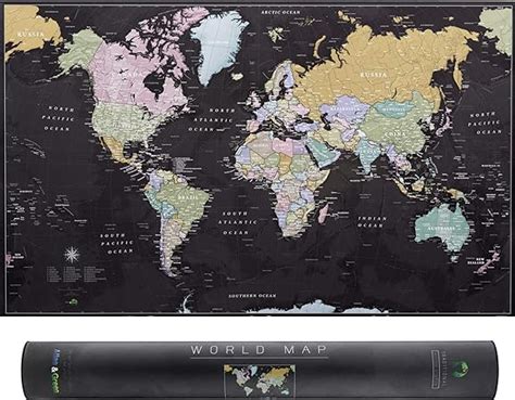 ATLAS GREEN Mappamondo Da Parete Cartina Geografica Mondo Viaggio