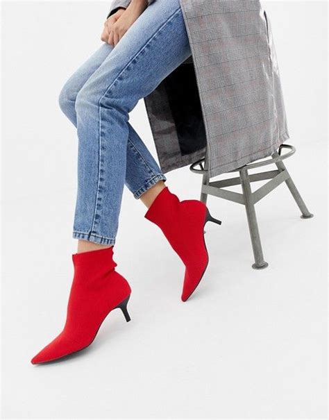 Pull Bear Kitten Heel Sock Boot Stockings Outfit Socks And Heels