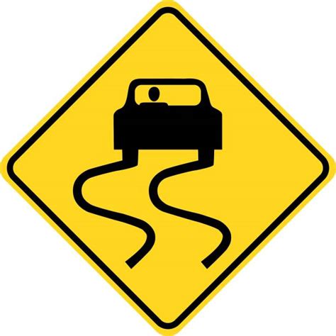 Slippery Road Sign Illustrations Royalty Free Vector Graphics And Clip Art Istock