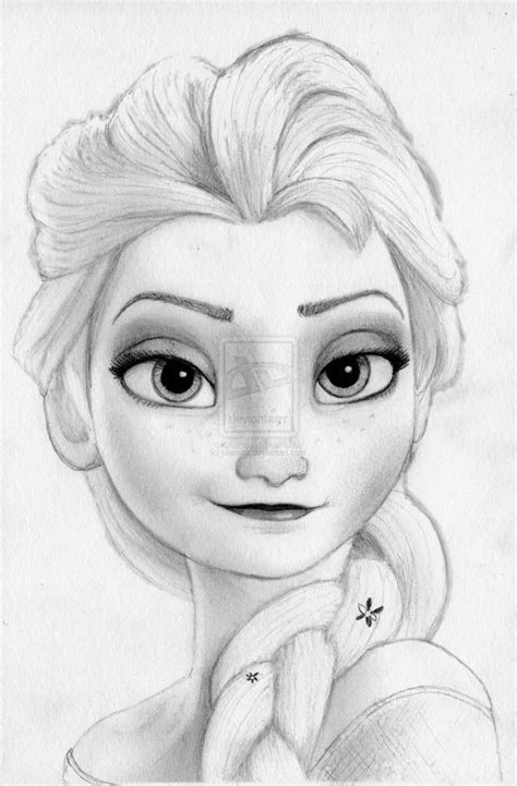 Эльза рисунок карандашом (Много фото) - drawpics.ru