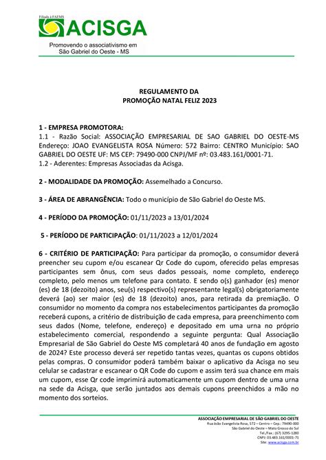 Natal Feliz 2023 Associação Empresarial De São Gabriel Do Oeste