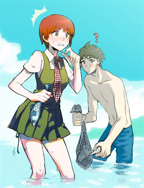 Hinata Hajime And Koizumi Mahiru Danganronpa And More Drawn By U