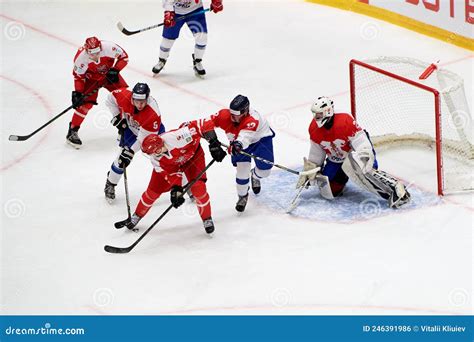 Partido De Hockey Del Hockey Sobre Hielo Ihf Campeonato Mundial De