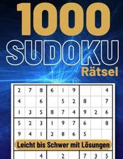 1000 Sudoku Rätsel für Erwachsene in leicht bis sehr schwer Sudoku