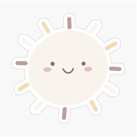 Positivity Minimalist Cute Sun Sticker Craftswithfees Ko Fi Shop