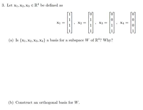 Solved 3 Let X1 X2 X3 E R Be Defined As 0 A Is X1 X2