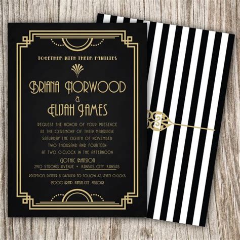 Art Deco Great Gatsby Roaring Twenties Invitation Gatsby In