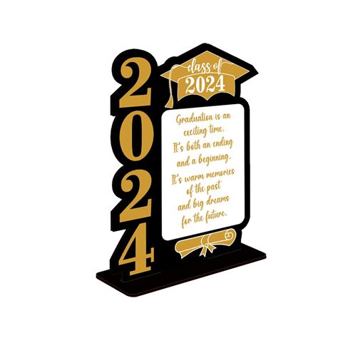 Hanzidakd 2024 Graduation Table Decorations Class Of 2024 Wooden Table