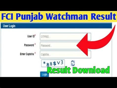 Live Fci Punjab Watchman Result Fci Punjab Watchman Cut Off