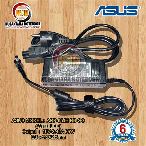 Jual ADAPTOR CHARGER ASUS 19V 3 42A 65W DC 5 5X2 5MM TOSHIBA ORIGINAL