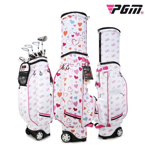 Pgm Qb Saco De Golfe Profissional Rosa Bolsa De Bola De Golfe