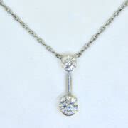 Ct Diamond And Platinum Pendant On Chain Jethro Marles