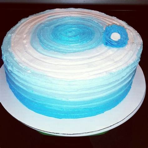 Birthday Cake Blue Ombre Cake Desserts Baking