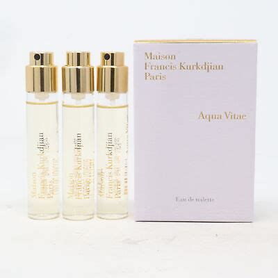 Maison Francis Kurkdjian Aqua Vitae Eau De Toilette Refill Trio New