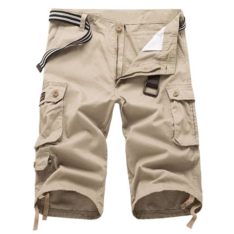 Weaiximiung Mens Workout Shorts Cargo Shorts For Men Male Solid Color